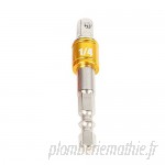Rameng Adaptateur Douille 1 2 3 8 1 4 Socket Adaptor Converter Adaptateur de Foret jaune Jaune B07MHKH92F